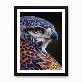 Falcon Pointillism Bird Art Print