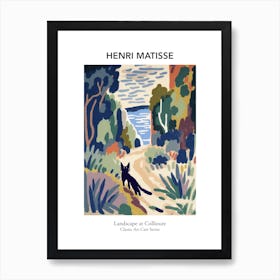 Henri Matisse  Style Landscape At Collioure With A Cat Museum Art Print