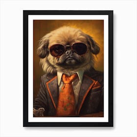 Gangster Dog Pekingese 2 Art Print