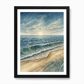 Sunset At The Beach 2 Art Print