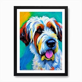 Briard Fauvist Style Dog Art Print