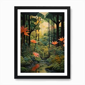 Jungle Abstract Minimalist 12 Art Print