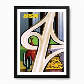 Air USA, Vintage Travel Poster Art Print