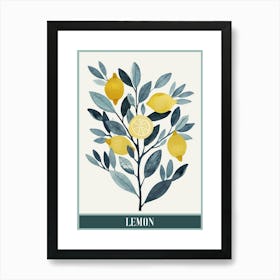 Lemon Tree Flat Illustration 1 Poster Art Print