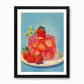 Strawberry Jelly Retro Cookbook Inspired 2 Art Print