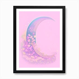 Crescent Gouache Space Art Print