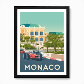 Affiche Monaco France Vintage pour Salon