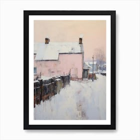 Dreamy Winter Painting Belfast Northern Ireland 1 Art Print