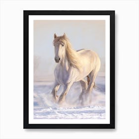 A white horse Art Print