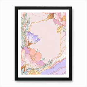 Frame With Flowers 2 Art Print