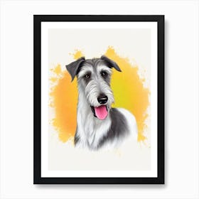 Irish Wolfhound Illustration Dog Art Print