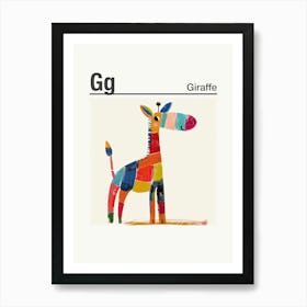 Animals Alphabet Giraffe 1 Art Print