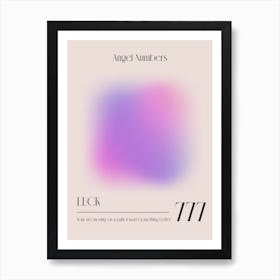 Angel Numbers 777 Art Print