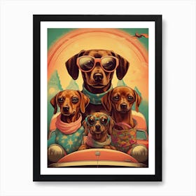 Dog Poster Kitsch 1 Art Print