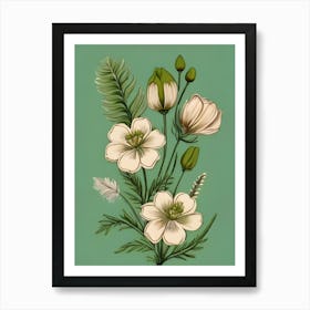 White Flowers Art Print