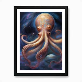 Octopus In Space 1 Art Print