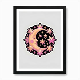 Moon And Stars 3 Art Print