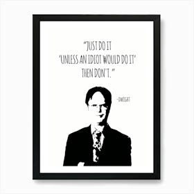 Dwight Schrute Quotes 1 Art Print