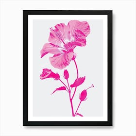 Hot Pink Hibiscus 3 Art Print