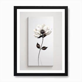 Black And White Flower Art Print