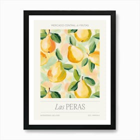 Pear Fruit Market, Vintage Impressionist Pears Art Print