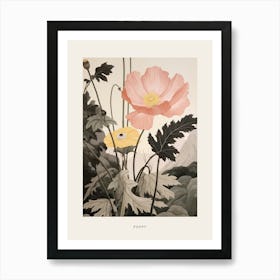 Flower Illustration Poppy 3 Poster Art Print