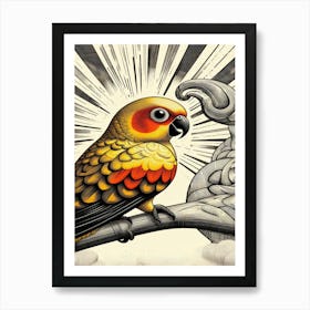 Pesto Parrot Art Print