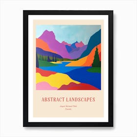 Colourful Abstract Jasper National Park Canada 4 Poster Art Print