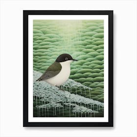 Ohara Koson Inspired Bird Painting Dipper 1 Art Print