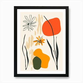 Abstract Flowers 23 Art Print