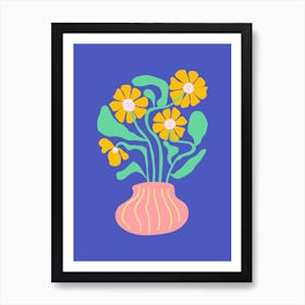 Flowers Groovy 1 Art Print