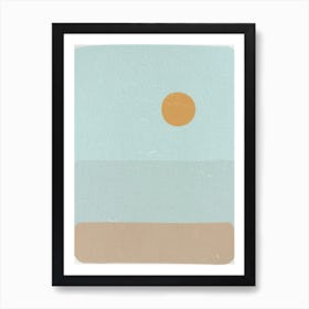 Retro Abstract Sun Art Print