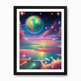 Fantasy Galaxy Ocean 7 Art Print