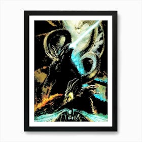 Godzilla Vs Kaiju 2 Art Print