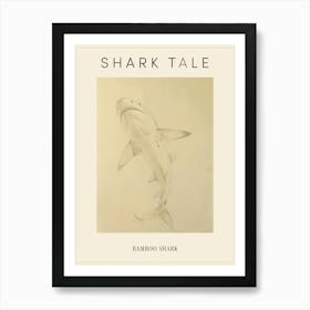 Bamboo Shark Vintage Illustration 4 Poster Art Print