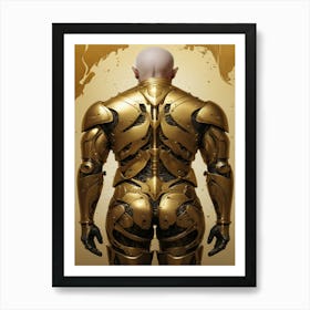 Golden Robot Anatomy second Art Print