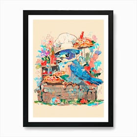 Pizza Bird Art Print