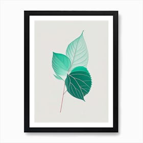 Mint Leaf Abstract 3 Art Print