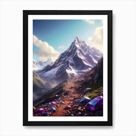 Mountain Full Of Jewels Art Print