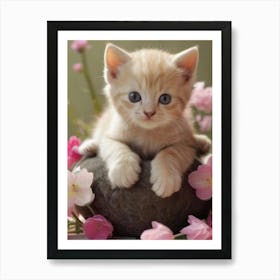 Cute Kitten Art Print