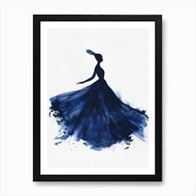 Blue Dress 1 Art Print