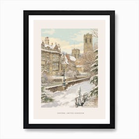 Vintage Winter Poster Oxford United Kingdom 3 Art Print