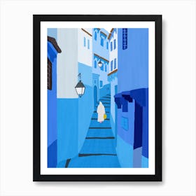 Blue Chefchaouen Morocco Art Print