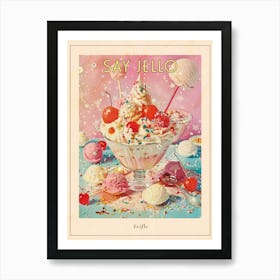 Kitsch Trifle Jelly Retro Collage 2 Poster Art Print