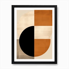 Mid Century Beige Dreamscape Art Print