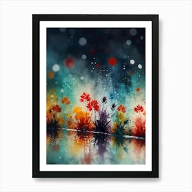 Flowers In The Water Art Print