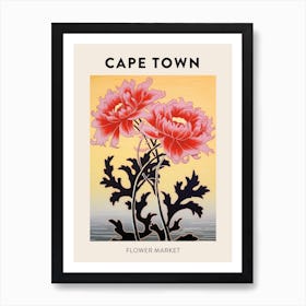 Cape Town South Africa Botanical Flower Market Poster Art Print