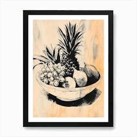 Fruit Bowl Illustration 1 Art Print