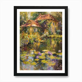  Floral Garden Summer Pond 4 Art Print