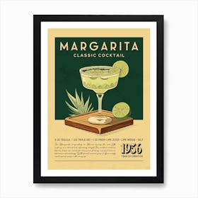 Margarita Classic Cocktail Art Print